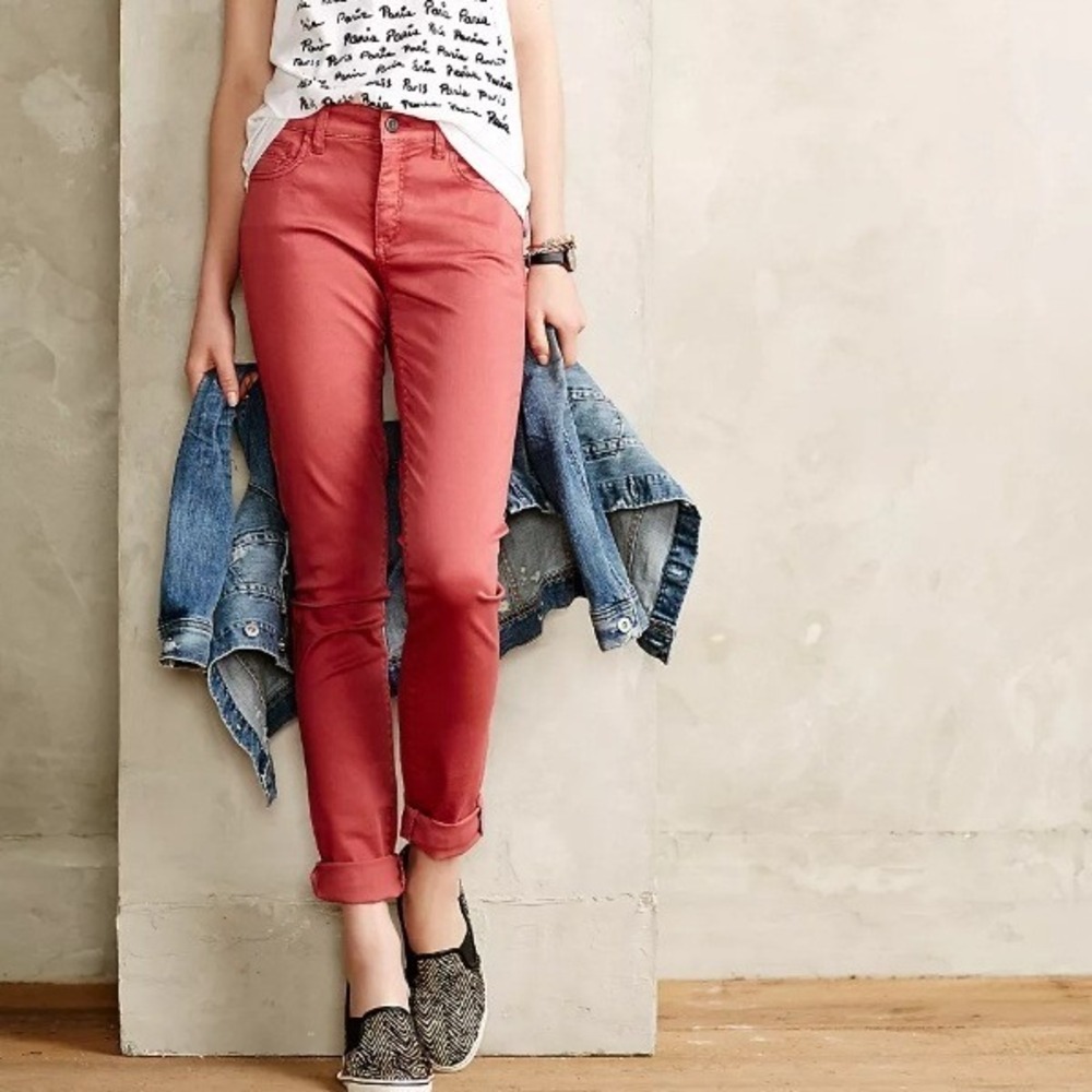 Anthropologie Pilcro‎ and the Letterpress Women's Jeans Sz 26 Stet Skinny Orange